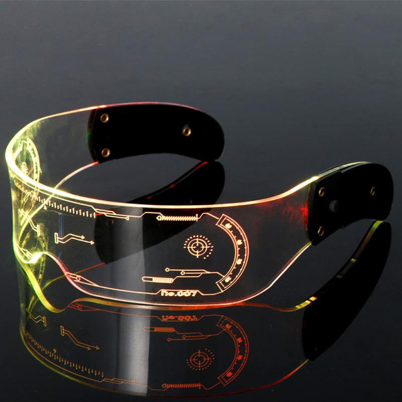 LED Luminous Glasses for Party Electronic Visor Light Up Glasses Prop Festival KTV Bar Performance Children Adult Gifts