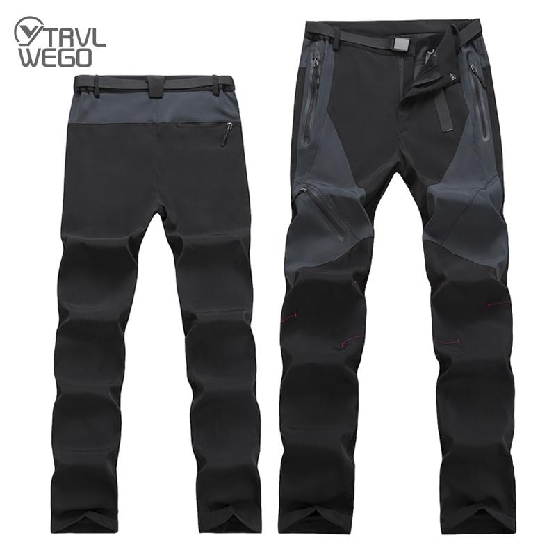 

TRVLWEGO Outdoor Men Elasticity Quick Dry Pants Ultra-light Hiking Climbing Travel Camping UV Proof Sports Hunting Trousers, Black