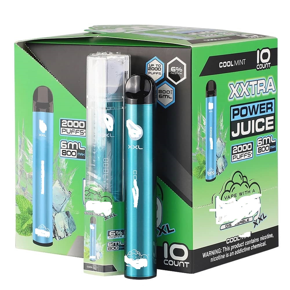 

BANG XXL Disposable Vapes Cigarettes Pen Device 800mAh Batterys 6ml Pods pre-filled Vapors 2000 Puffs xxtra vaoe kit Vs puff bar Max