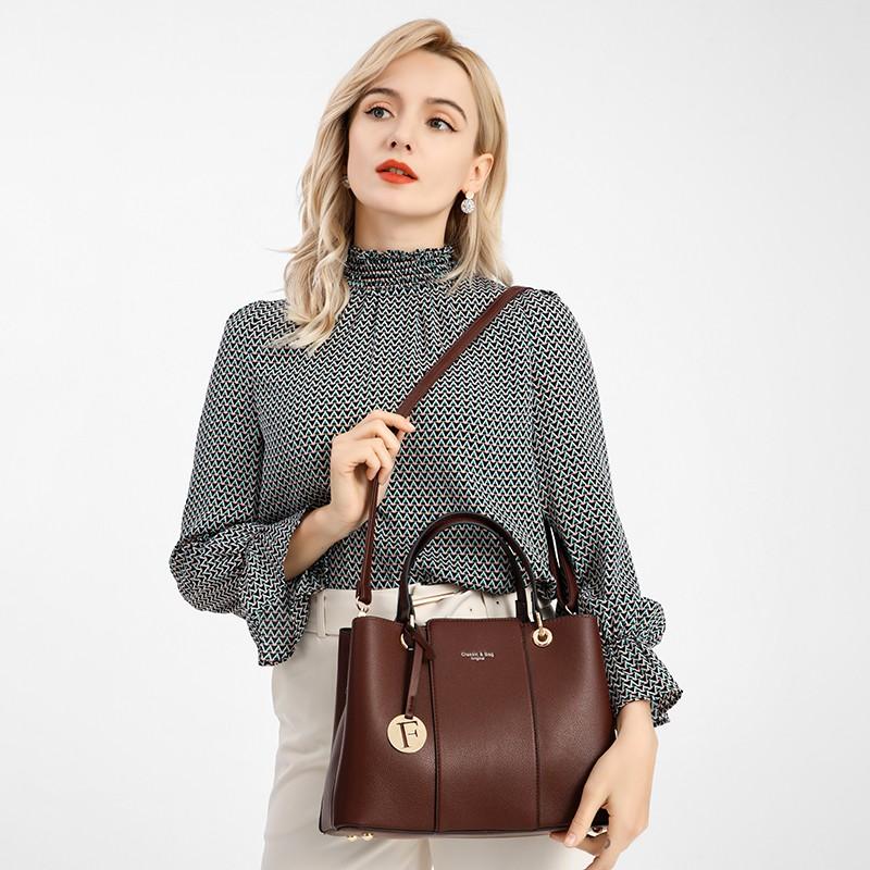 

Fashion Women Handbags PU Leather Totes Bag Top-Handle Embroidery Crossbody Bag Shoulder Lady Simple Hand Bags, Black