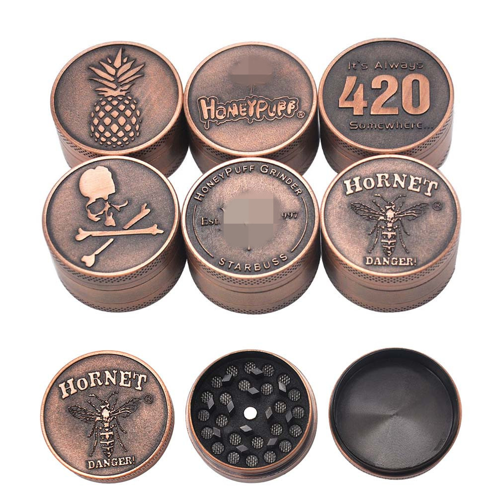 

2021 Latest 40mm diameter three-layer zinc alloy metal smoke grinders