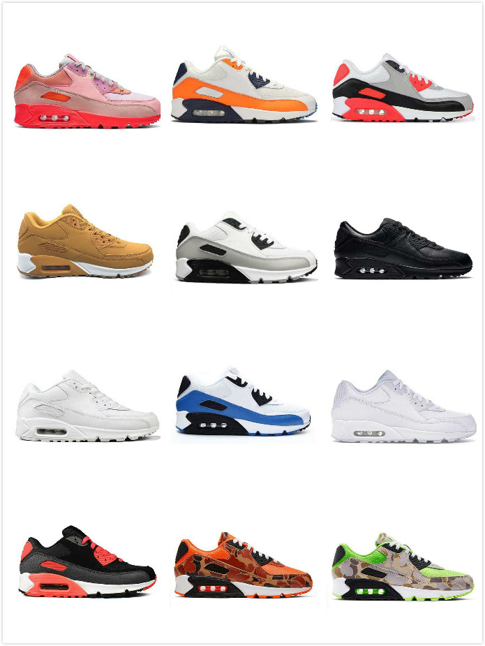 

Men Sneakers Classic 90 Running Shoes Sports Trainer Cushion Surface Breathable