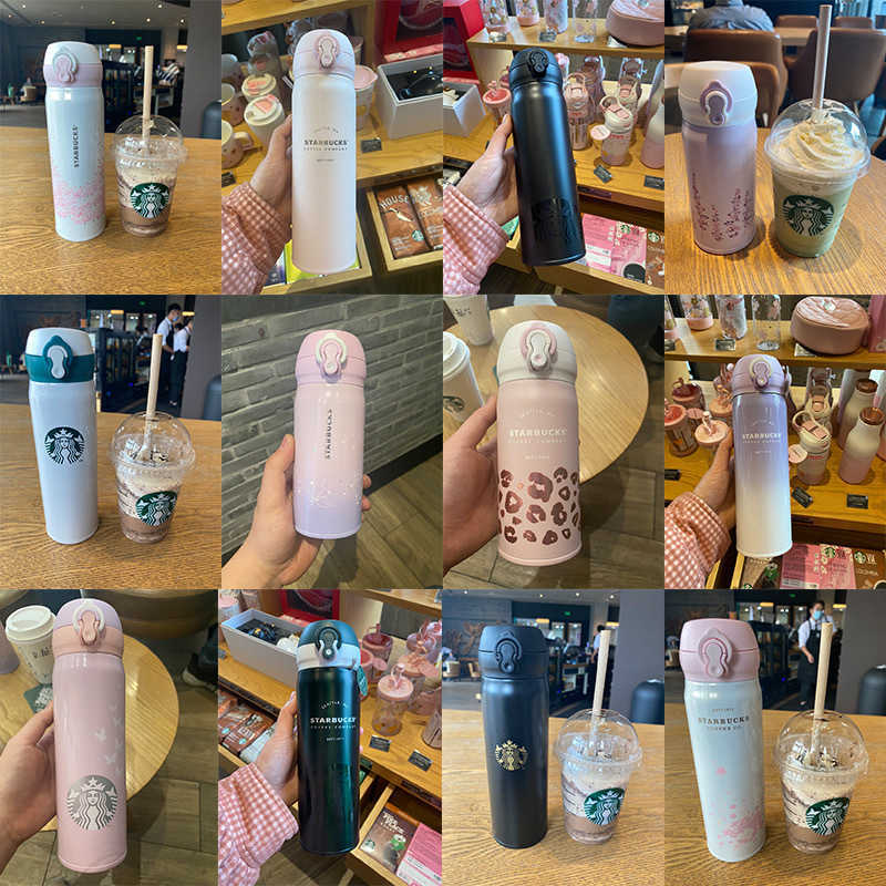 

starbucks new cherry blossom portable couple stainless steel accompanying longlasting thermos mugU4U9, Yellow