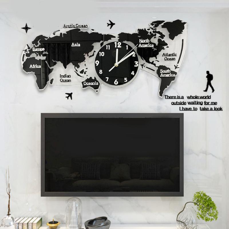 

Acrylic Wall Clocks Mute 3D DIY Clocks Home Wall Hanging Sticker Luminous Clock for Home Living Room Office Decoration