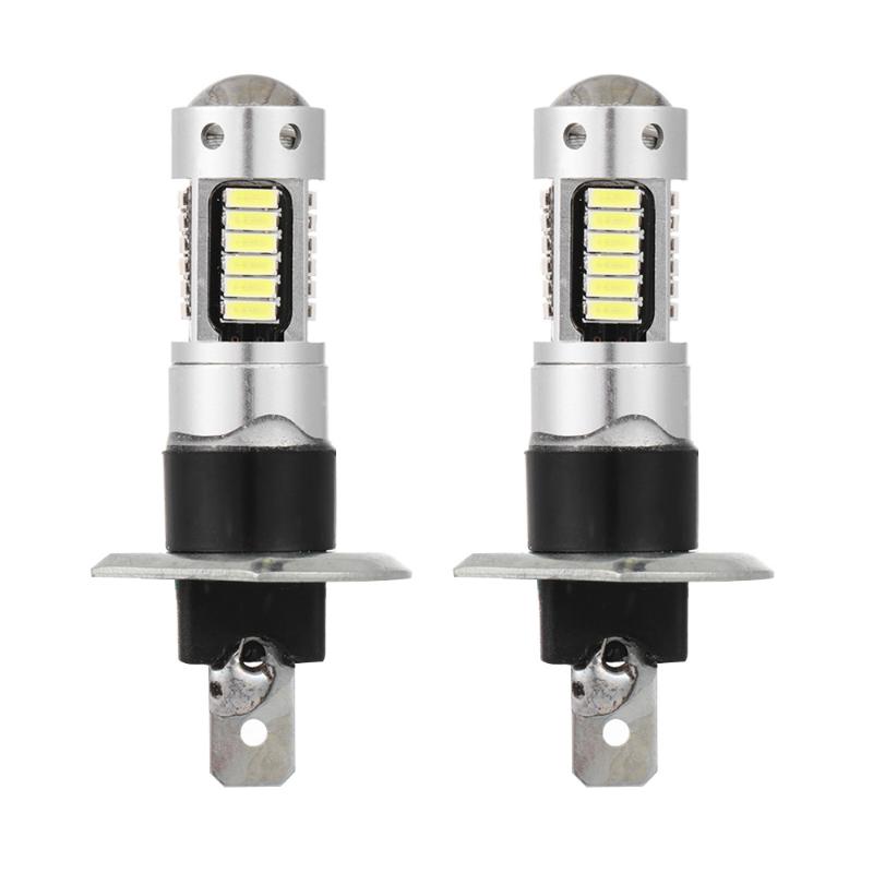 

Car Headlights 1 Pair 12V DC H1 4014 30 SMD 6500K LED Headlight Driving Fog Lamp Bulbs