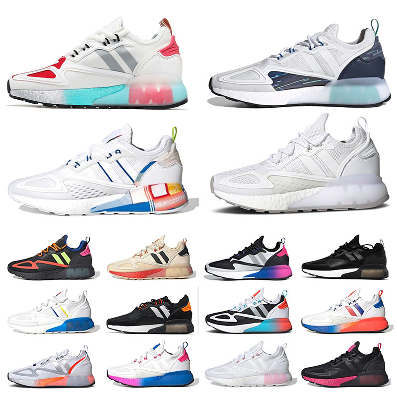

ZX 2K Boosts Mens Womens Running Shoes Solar Yellow Red Black White Metallic Silver Time In Grey Mars Exploration Gradient Fade Sports Sneakers Trainers Size 36-45, #1 36-45