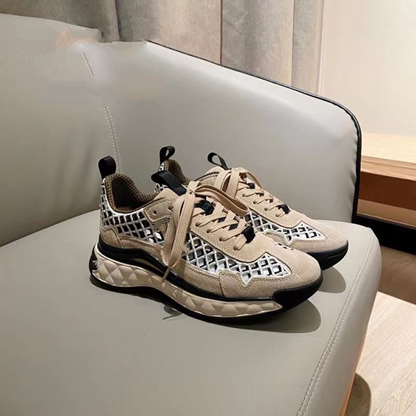 

New ladies velvet calf leather and mixed fiber ivory ladies fashion trend sneakers fashion casual top quality size 35-45po001, Black
