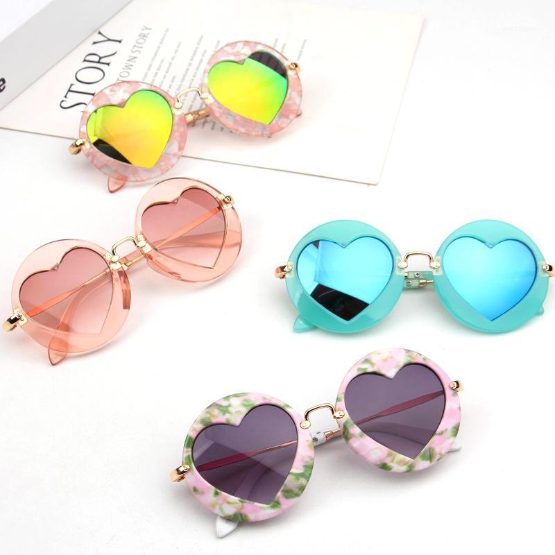 

Sunglasses Children Reflective Boy Goggles Uv Protection Heart Shape