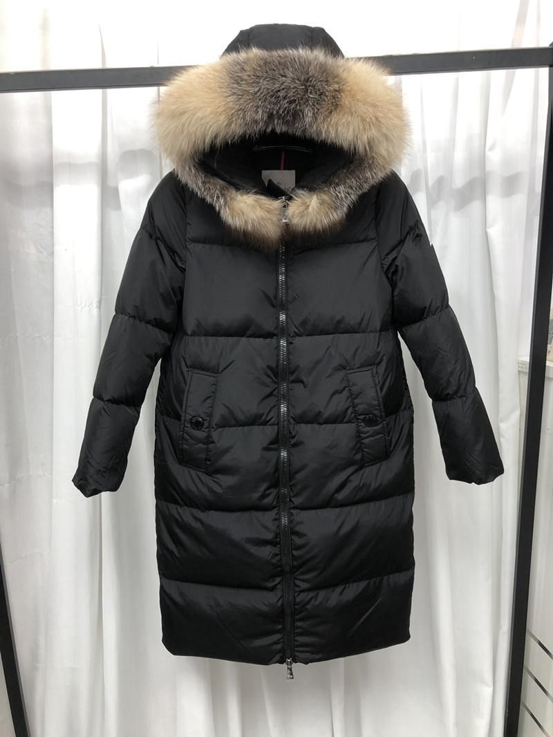 

Women monclair jacket Nylon Short Down wholesale Zipper Closure Pockets Belt Thick Warm Coat Classic Designer Woman Fur Hood Winter Loose Long Outwe