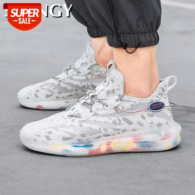 

Shoes Men Classic Mesh Breathable Running Sneakers Rainbow Sole Comfortable Men Shoes Weave AntiSlippery Flexible Casual Flats #ta4G