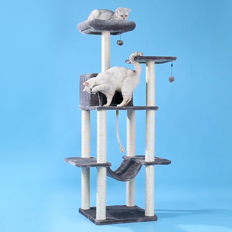 

2021 New Tower for Pets, Toy in Tree Shape with Bookcase, Cat Tower, Free Charter Toy, 7spf