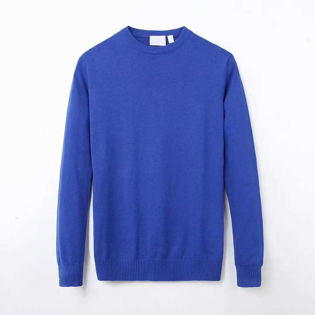 

Mens Plus Size Hoodies Sweater pullover elasticity Embroidery Twisted Needle Knitted Cotton O-neck High Quality multiple colour Sweatshirts Classic Pullover, White