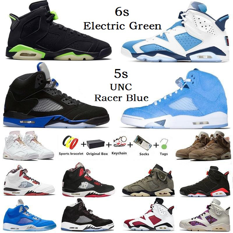 

Jumpman 6 UNC 5 mens basketball shoes Bluebird 5s Racer Blue Quai 54 Anthracite 6s British Khaki Electric Green Raging Bull Gold Hoops men sports sneakers With Box, Pay for box