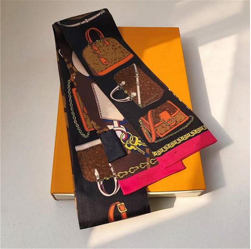 

women's scarf high qualtiy hairband fashion printed handbag decorative silk scarves no box