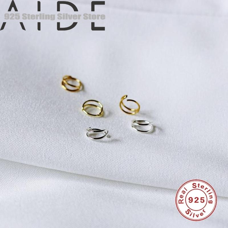 

Hoop & Huggie Aide Silver Nose Hoops 8mm Segment Rings Ear Piercing Tragus Ring Cartiliage Sexy Body Jewelry Nariz