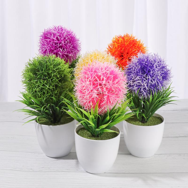 

Fake Flowers Table Potted Ornaments Artificial Plants Bonsai Small Tree Simulation Pot Plants Home Decoration Hotel Garden Decor, Green