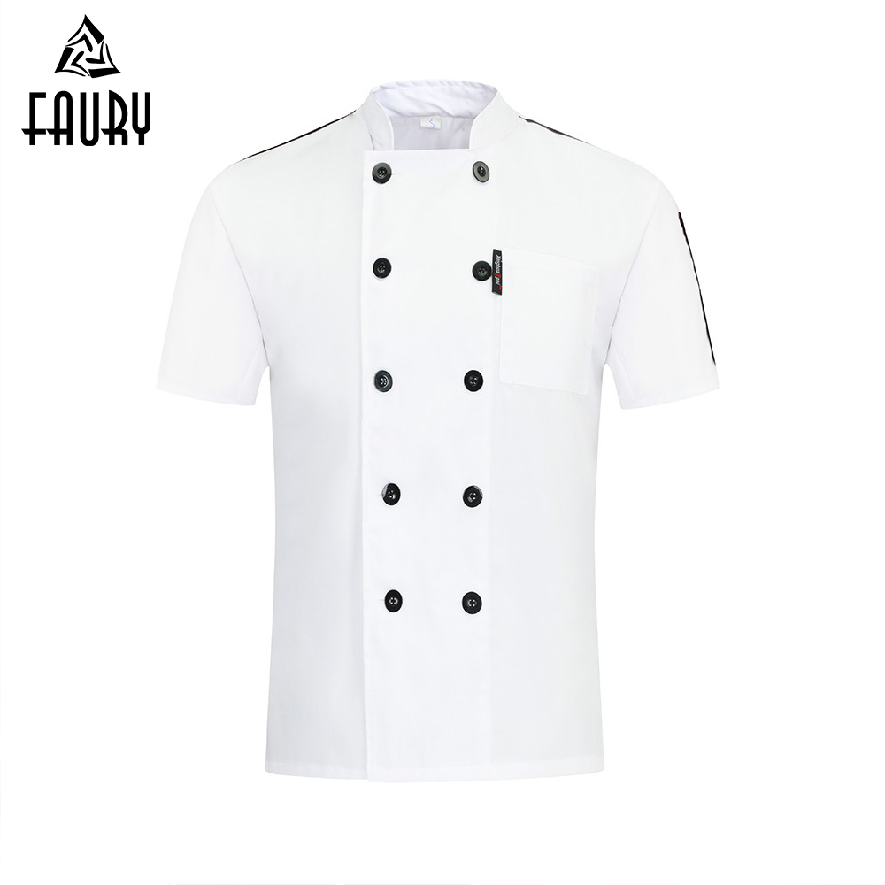 

Chef Jacket Uniform Professional Veste De Cuisine Wholesale Custom Kitchen Hotel Sushi Men Women Canteen Party Wear Barber Shop