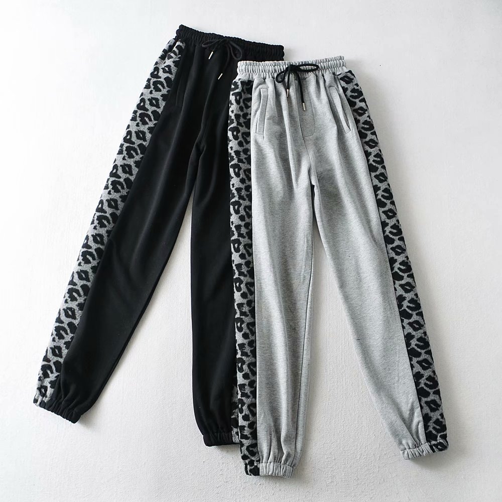 

2021 New Street shooting American style INS wind print beam feet stitching color straight sports all-match panties women LT9F, Gray