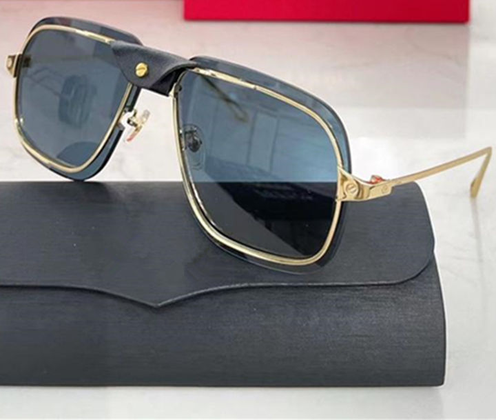 

0243 New popular sunglasses men square sunglasses with metal and metal arms simple casual style glasses UV 400 protection Send with package