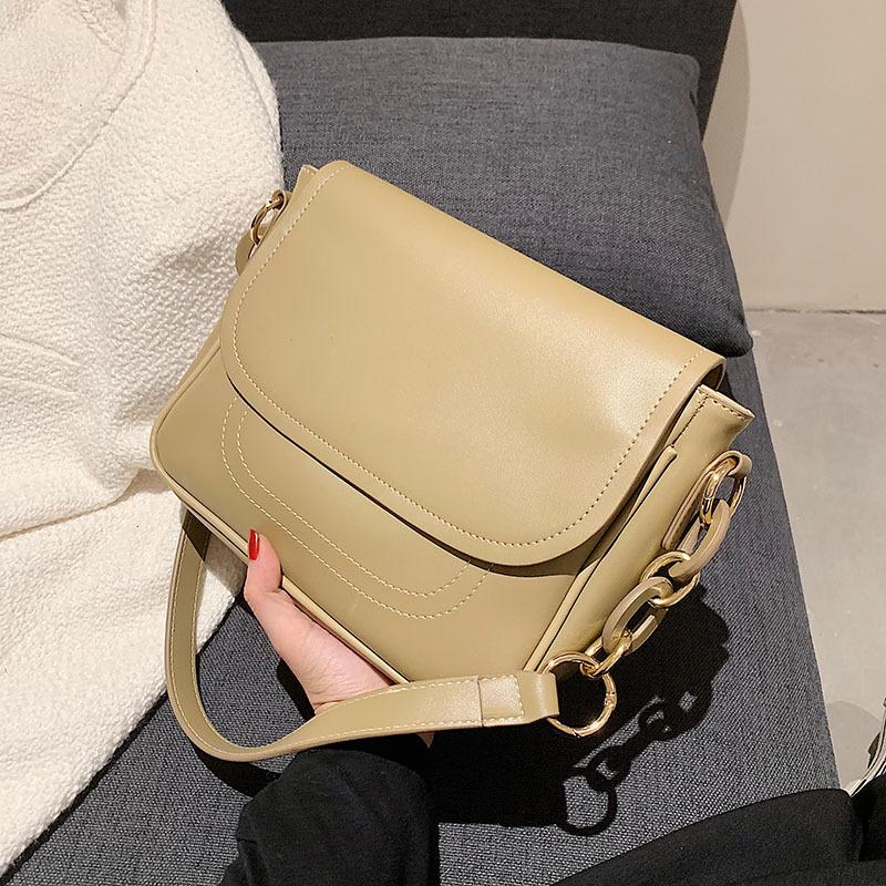 

Evening Bags European And American Simple Autumn Bag 2021 Fashion Lady High Quality All-match Single Shoulder Messenger Saddle Female, Dark brown