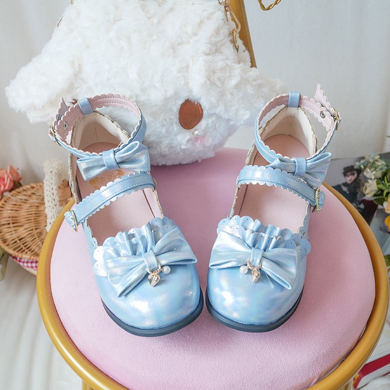 

New Spring Cosplay Princess Ladie Sweet Girl Kawaii Girls Tea Japanese Party Beautiful Women Harujuku Anime Lolita Shoes 10mi, Blue