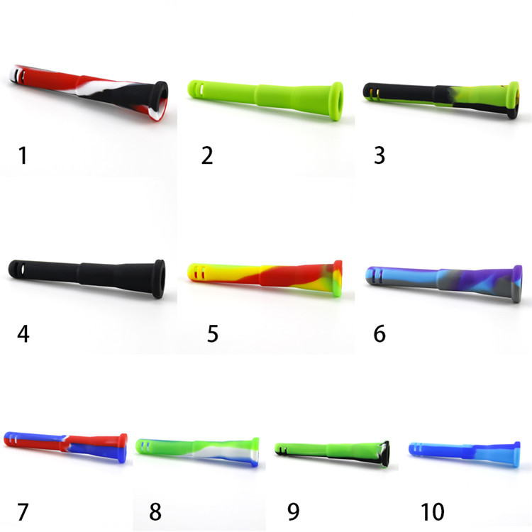 

hookahs 4.0 inch 14mm Female 18mm Male Downstem Unbreakable Smoking Accessory For Oil Rigs Glass Water Bongs silicone bong