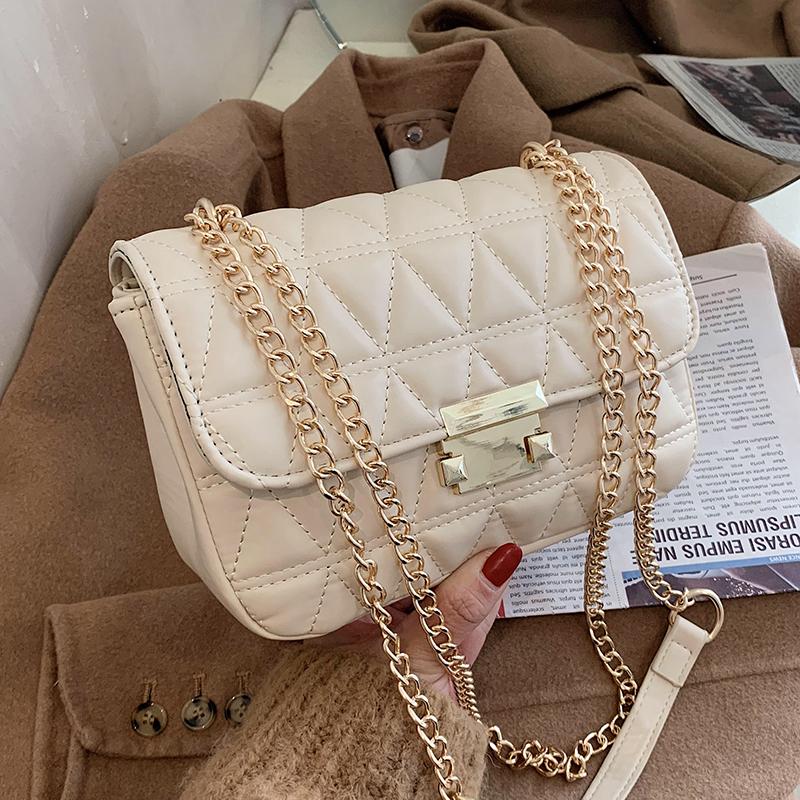 

Fashion Women Small Pu Leather Shoulder Bag High Quality Ladies Chain Crossbody Bags for Women Designer Female Messenger Bags, Black