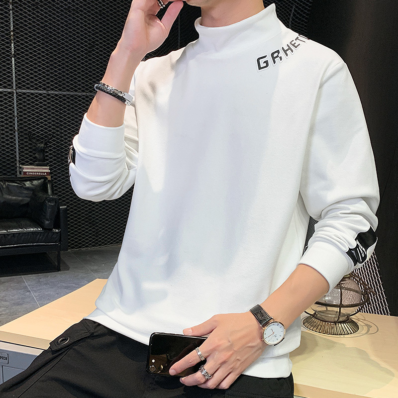 

2021 New Slim Turtleneck Men's Autumn Korean Style Trendy Solid Color Bottoming Shirt Brand Knit Sweater M9OO, Hh8701khaki