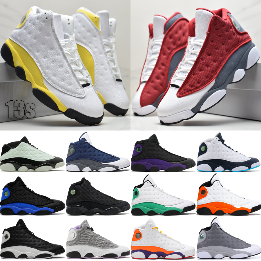 

Top 13 XIII High Men Basketball Shoes 13s Del Sol Red Flint Obsidian Court Purple Starfish Singles Day Houndstooth Hyper Royal Leather Outdoor Sneakers Size 40-47, Bubble wrap packaging
