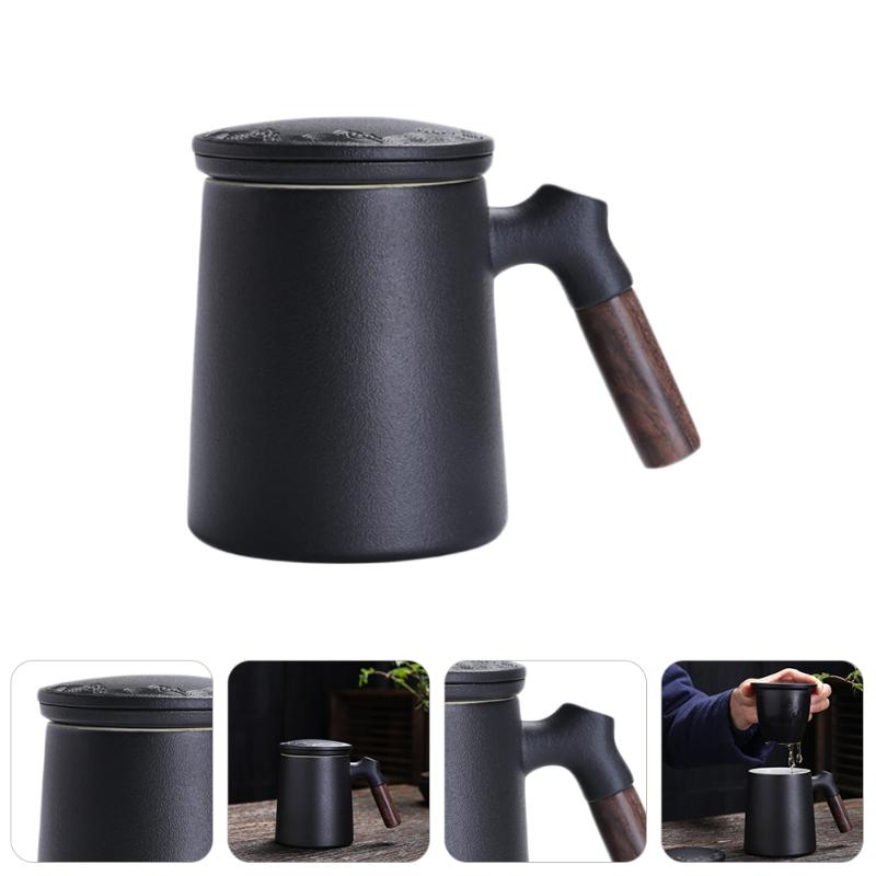 

Mugs 1 Set Durable Ceramic Tea Cup Creative Filter Mug Office