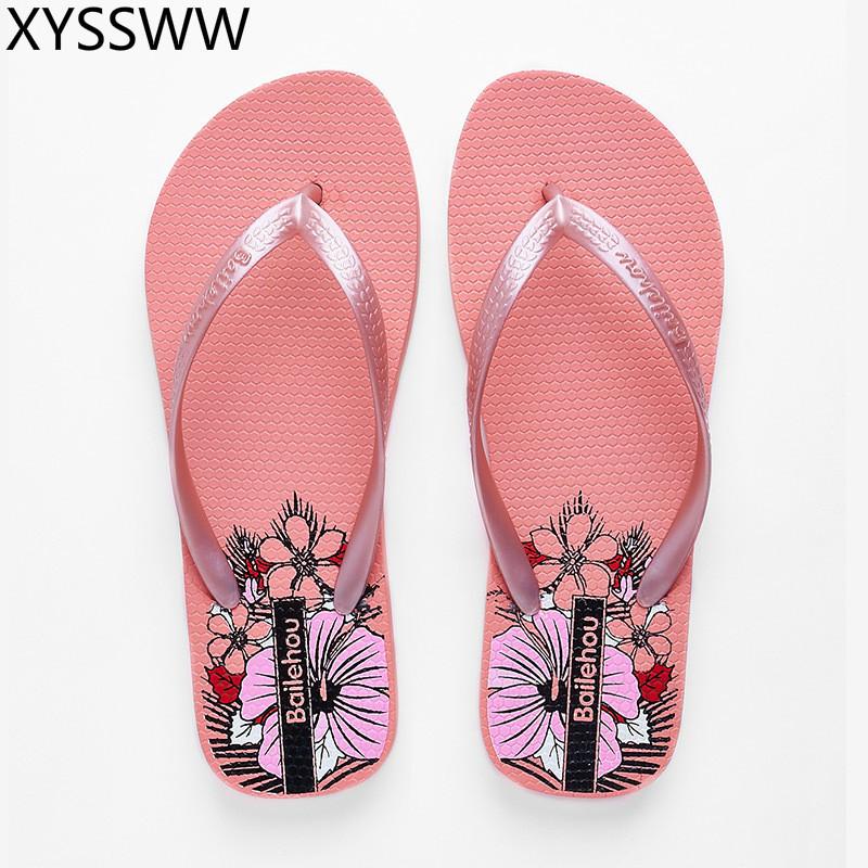 

Slippers 5 Style Women Sandals Flip Flops Beach For Summer Shoes Flat, Black