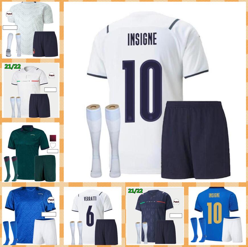 

ITALY soccer Jersey 2021 BARELLA SENSI INSIGNE 20 21 European Cup Renaissance CHIELLINI BERNARDESCHI football shirts men + kids kit uniforms, Black;yellow