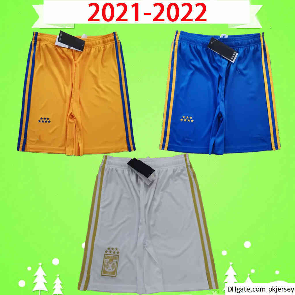 

2021 2022 Tigers soccer shorts 21 22 Tigres UANL football pants home away yellow blue third white Adult Mens Mexico Liga MX, Black;red