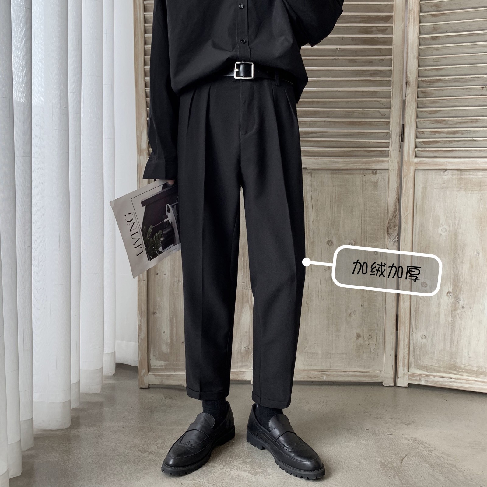 

2021 New Men's Western-style Trousers Male Loose Leisure Casual Business Design Cotton Pants Formal Trouser Suit Size M-2xl Gmix, Gray