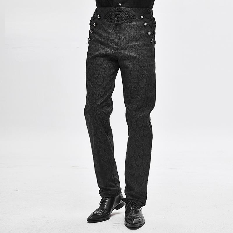 

Men' Pants Gothic Pant Men Autumn Winter Big Size Clothing Vintage Casual Long Trousers1, Black