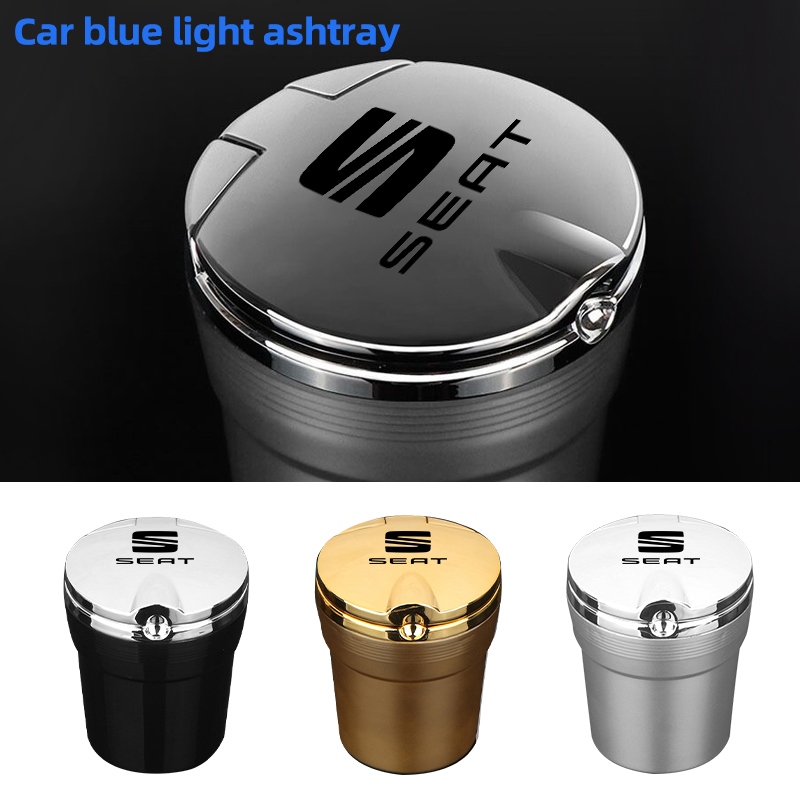 

For Seat FR leon mk3 mk2 5f lbiza Altea 6 With Led Lights car Creative Personality ashtray Creative cigarette dustbin C0223