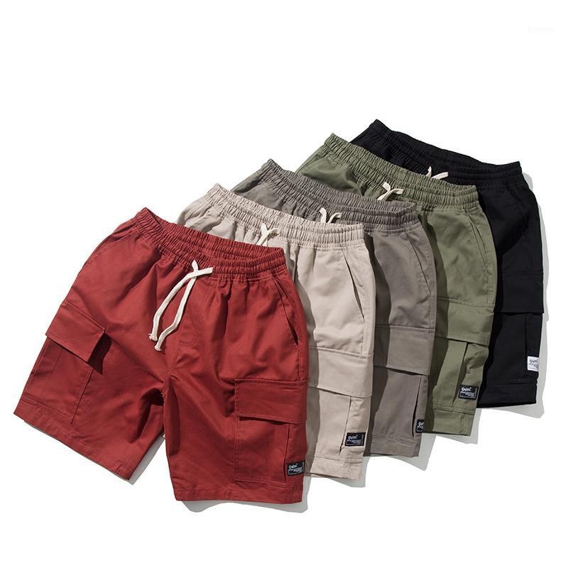 

Men's Shorts Army Green Men Casual With Pockets Loose Cargo Cotton Summer Plus Size Thin Sweatpants Streetwear Pants Bandana, Style 4