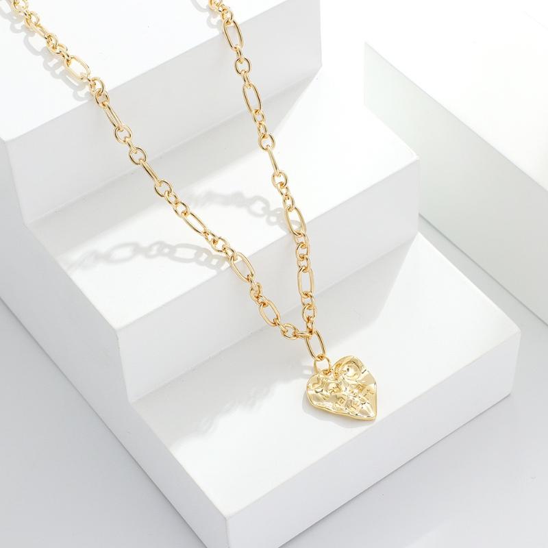 

Pendant Necklaces Gojomem Gold Chunky Chain Necklace With Irregular Shape Carved Blessing For Women Fashion Jewelry 2021