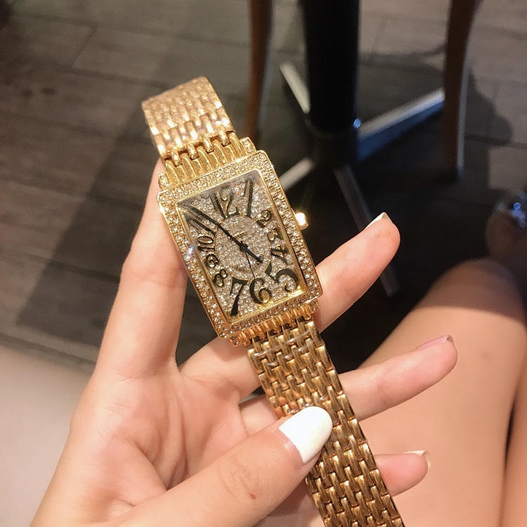 

2020 new arrive luxury mens watches Quartz Watch designer watches Diamond bezel steel strap FRANK watch Fashion accessories for ladies