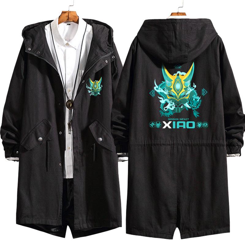 

Men's Hoodies & Sweatshirts Men Long Coat Game Genshin Impact Cosplay Xiao Hutao Kazuha Loose Hoodie Trench Jacket Sweatshirt Thicken Overco, 11
