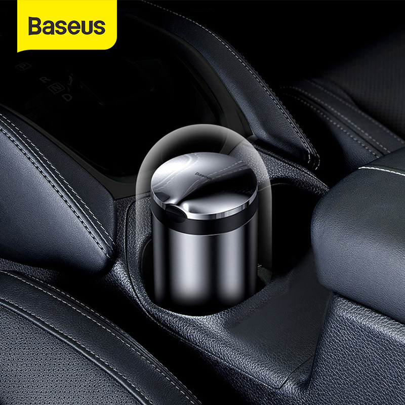 

Baseus Ashtray Portable LED Light Cigarette Smoke Ashes Holder for Flame Retardant High Quality Ash tray Car Accessories