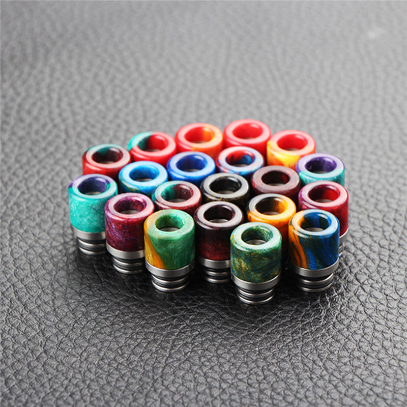 

510 Resin Drip Tips Rainbow Honeycomb Vape Mouthpiece for 510Thread Tanks Wide Bore Drippers TFV8 Baby Ego
