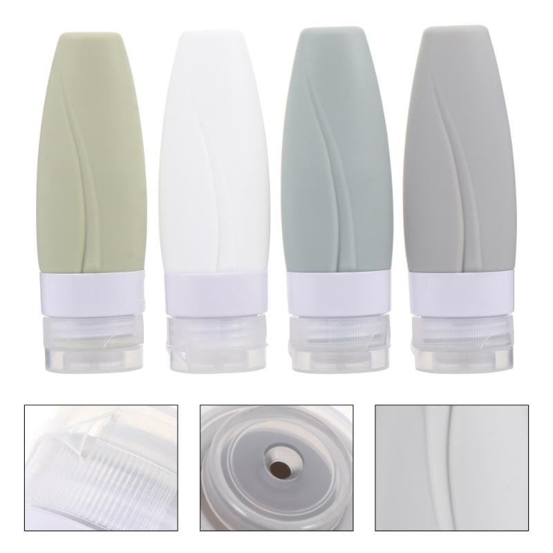 

4pcs Travel Silicone Bottles Empty Bottle Lotion Bottle Refillable Containers