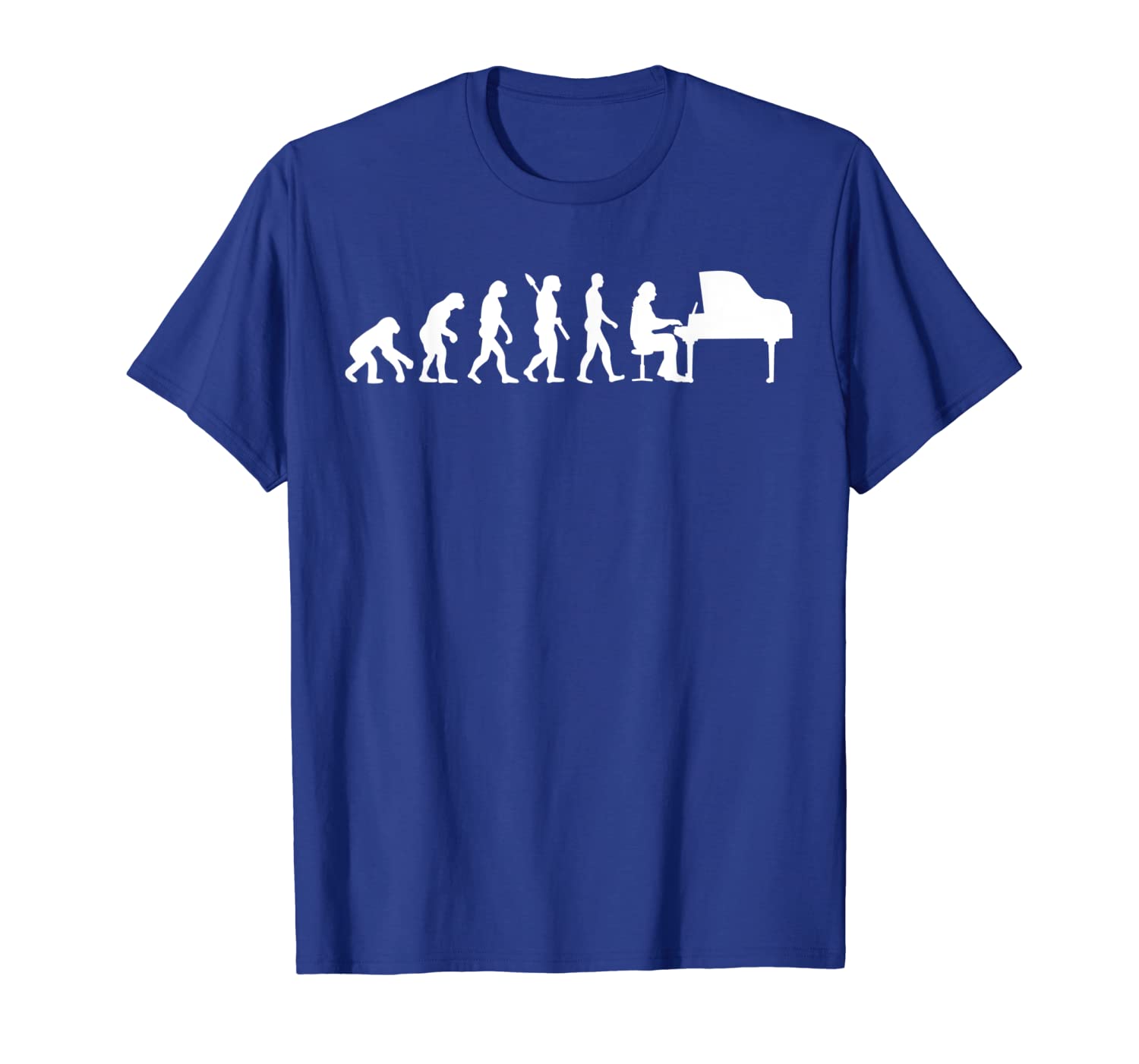 

Pianist Evolution T-Shirt Funny Piano Player Cool Gift, White;black