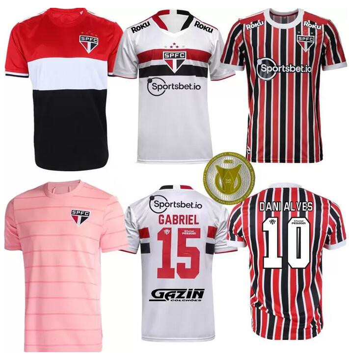 

2021 2022 Sao Paulo fc soccer jersey home away 3rd 21 22 MIRANDA Pablo Dani Alves J.ROJAS Rigoni GABRIEL football shirt, Brown