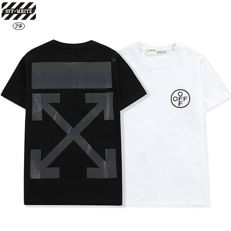 Compra Trendy Off Style White Arrstyle Colorido Reflectante Unisex Manga  Corta Camiseta Para Los Amantes Hip Hop Tee30GF Barato | Entrega Rápida Y  Calidad | Es.Dhgate