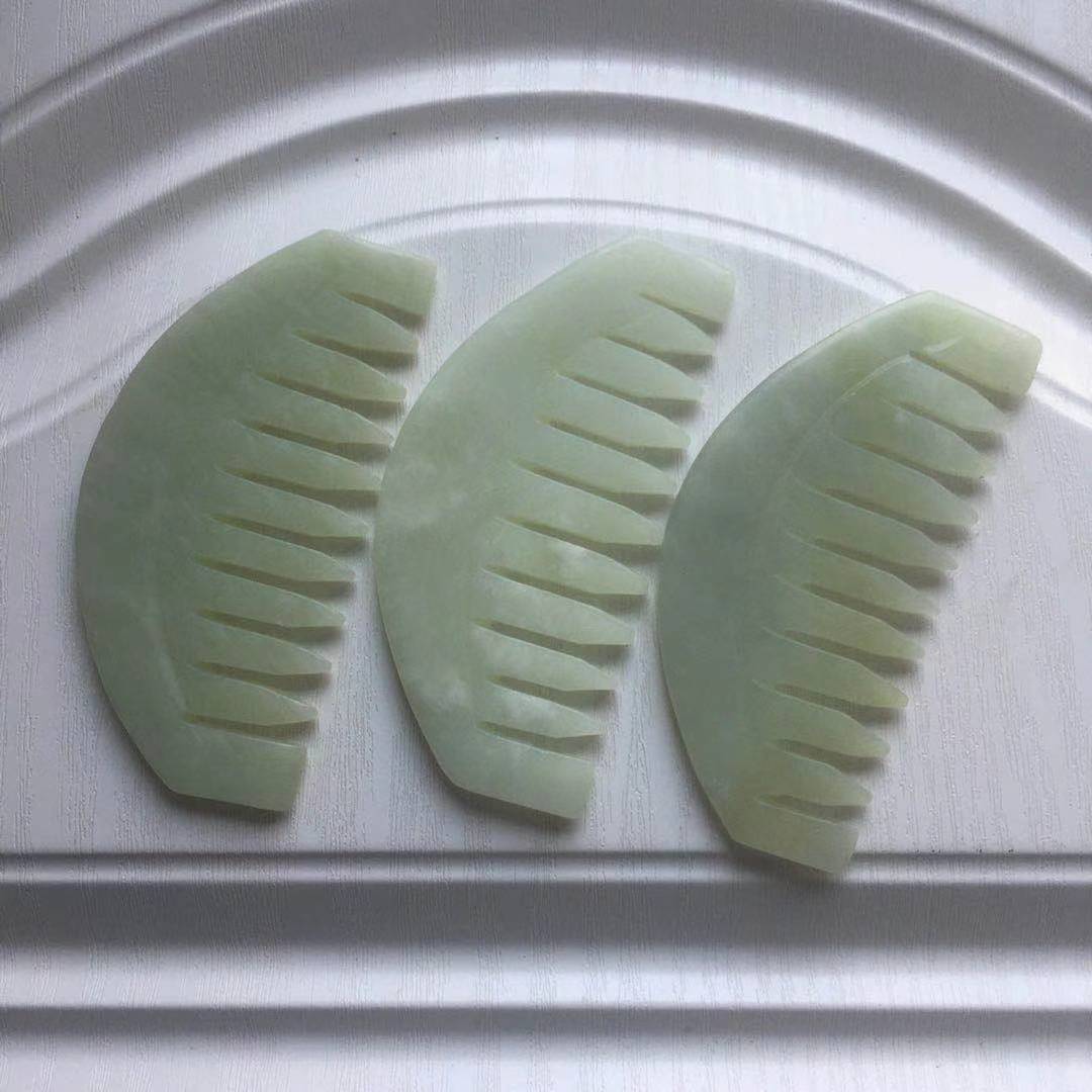 

Jade Massage Comb Head Massager Original Natural Stone Xiuyan Jade Gua Sha Board Massage Body Hair Smoothing Beauty Health Care Treatment