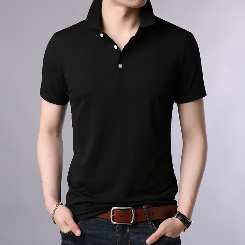 

2021 Hot Sale New Arrival Summer T-shirt Men Short Sleeve Slim Tshirts Turn-down Collar Tee Shirt Mens Polos 9j3g