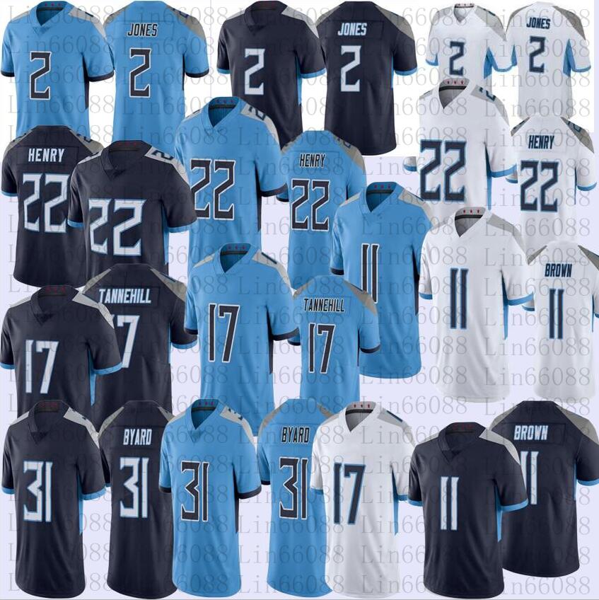 

Men football 2 Julio Jones 22 Derrick Henry AJ Brown 31 Kevin Byard 17 Ryan Tannehill Jerseys, As