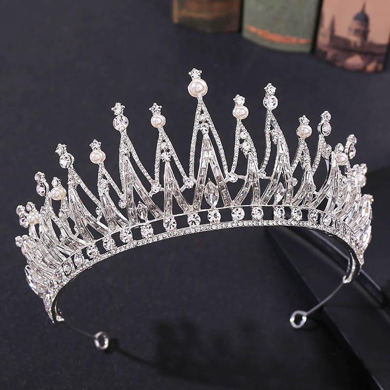 

Hair Clips & Barrettes Retro Baroque Headbands For Women Bling Crystal Pearls Tiaras Wedding Crowns Bride Noiva Bridal Jewelry FORSEVEN